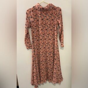 A4 (A Four) Pink Floral Turtleneck Dress, Girl’s Size 12